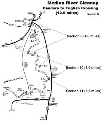 Medina River Sections 9-11: Bandera to English Crossing